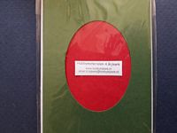 Duo-karton Passe-partoutkaarten groen/rood ovaal